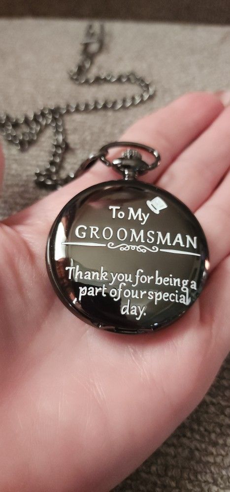 Groom Groomsmen Groomsman Wedding Gift Pocket Watch SHIPPING AVAILABLE