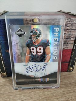 J.J. WATT TEXANS AUTOGRAPH AUTHENTIC CARD SILVER LIMITED EDITION