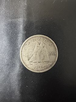 1945 Canada Silver Dime 80%