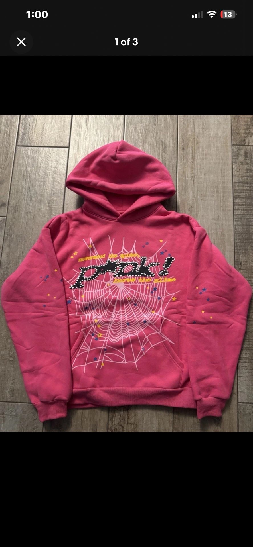 pink sp5der hoodie