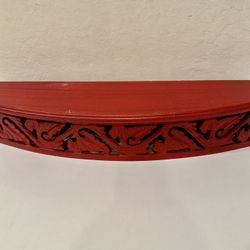 Shabby Shelf Red 24” Long  5.5” Wide  4.5 “ Tall