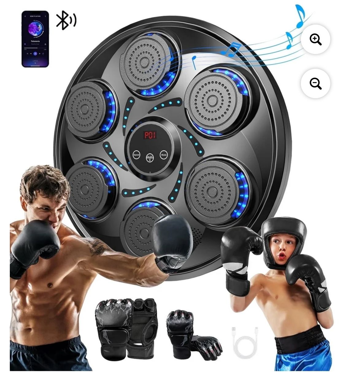 Brand New Wall mounted smart bluetooth music boxing machine (with boxing gloves)