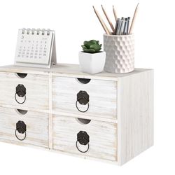 Elegant White Washed Table Top, Desk, Buffet 4 Draw Storage .  See Description For Dimensions.