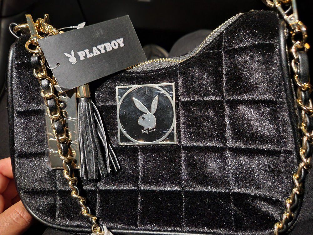 New Playboy Purse Black With Gold