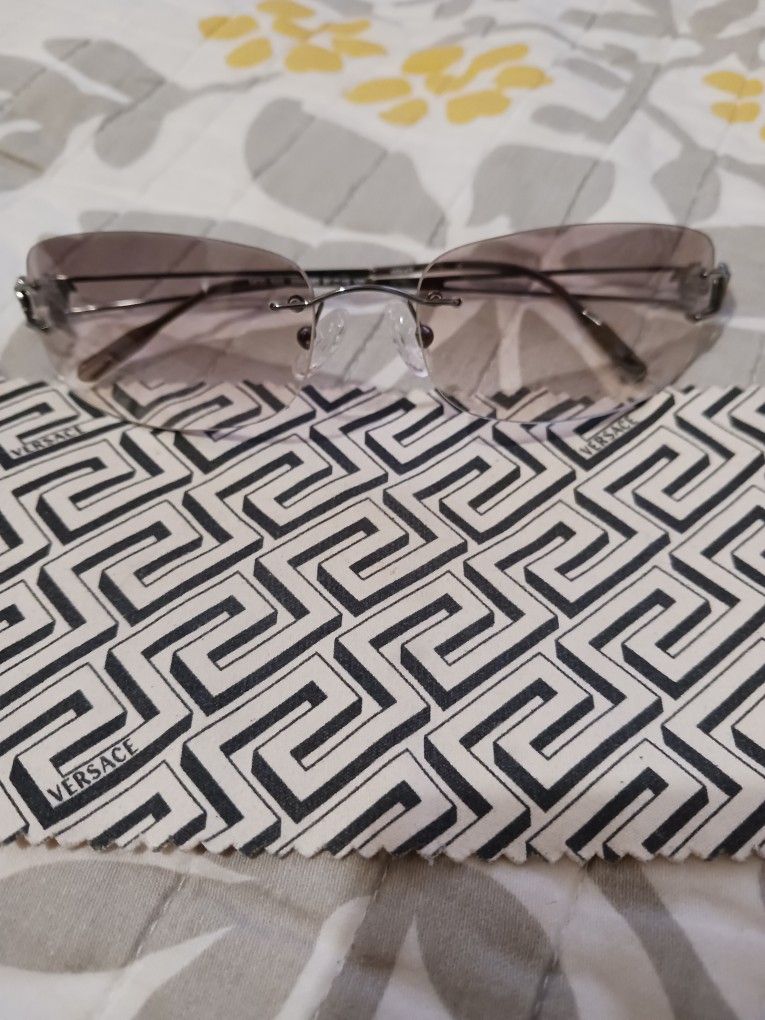 Womens Versace Rimless Sunglasses