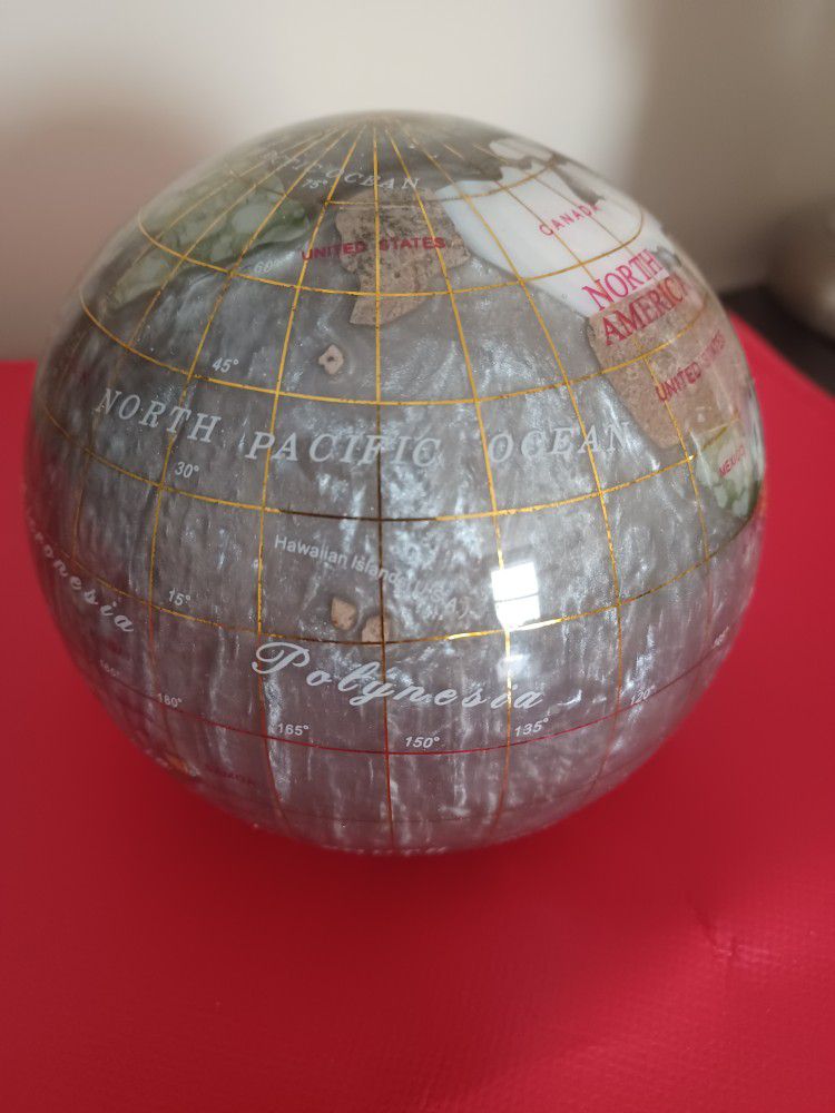 Stone Globe Paperweight 