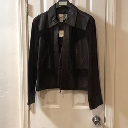 100%  Shell TRÍA Leather Jacket XL Woman