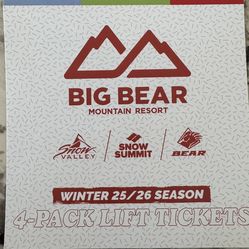 Big Bear Mountain Resort Day Passes (4)