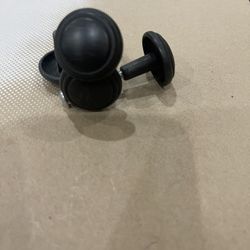 Vintage Dark Brown Brass Knobs Set Of 4
