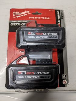 Milwaukee M18 6.0 Batteries With Charger 