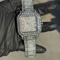 Cartier Santos Moissanite Watch