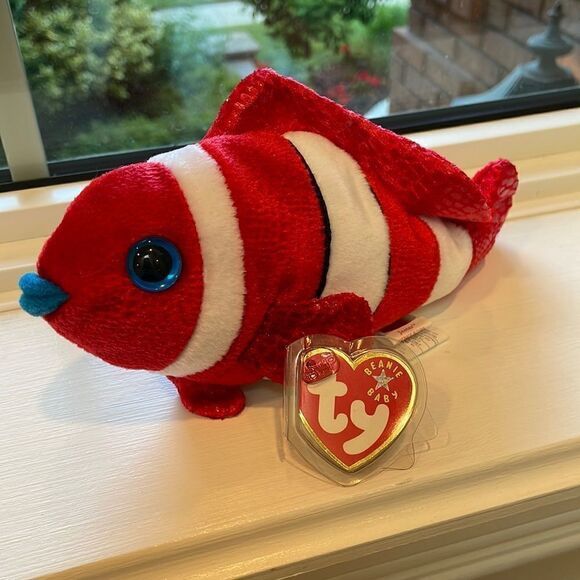 Jester the Clownfish 2001 Ty Beanie Baby Mint Condition with all tags attached