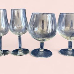 Lot Of 4 2 Brandy & 2 Cordial Drink Ware 