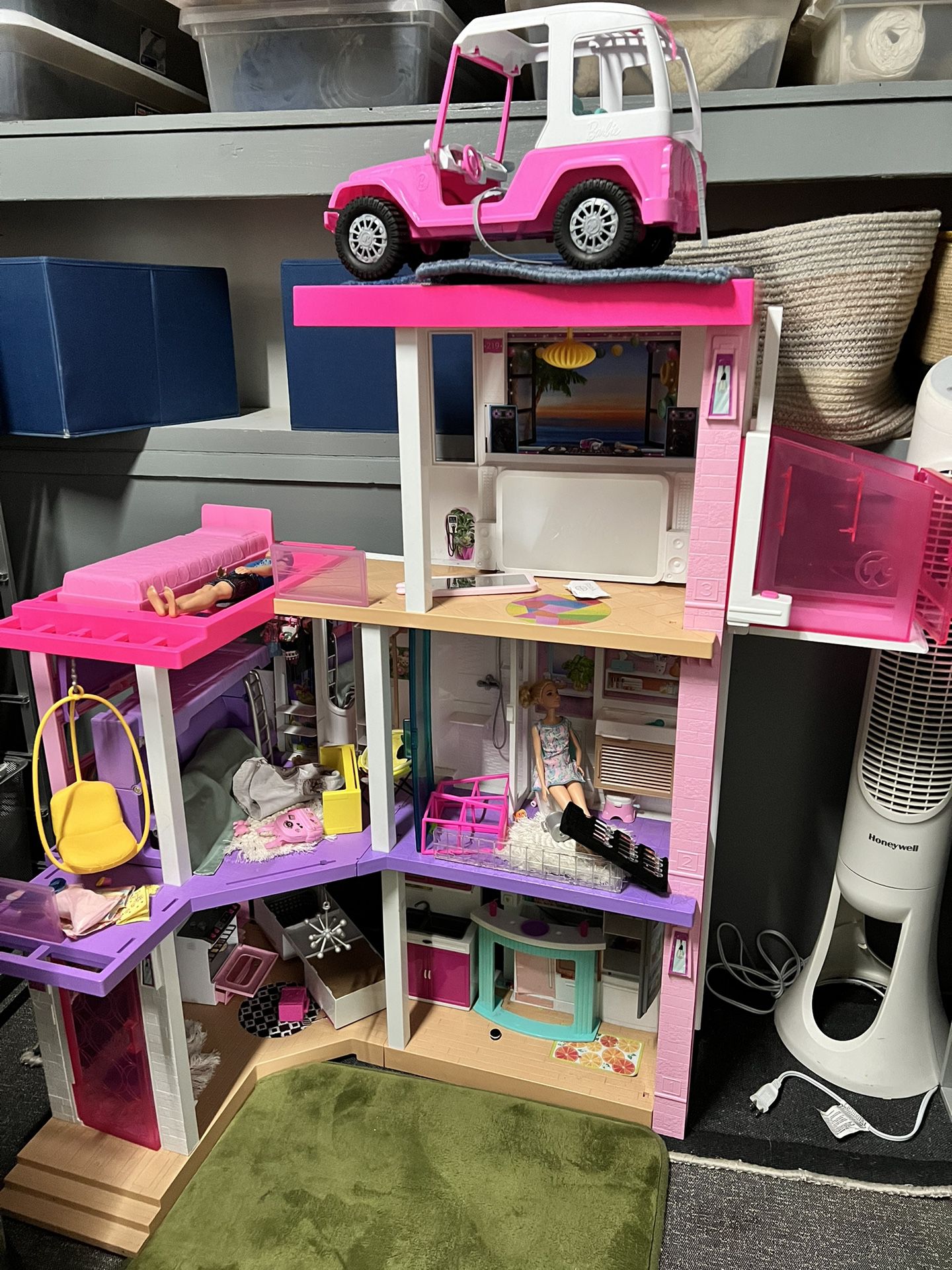 Giant Barbie Doll House + Accessories + Car + More