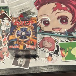 Moving, Anime , Pocket Monsters  Novelty, Spy Family, Demon Slayer, Naruto, Stickers,pillowcase,necklace, Cards