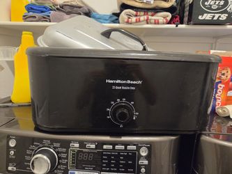 22 Quart Hamilton Beach Roasting Crockpot Baking Cooking Broil Pan 