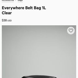 lululemon clear belt bag