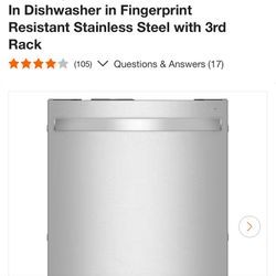 Brand New Whirlpool Dishwasher WDT550SAPZ