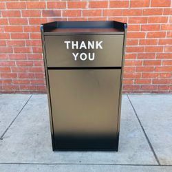 Commercial Indoor Enclosed Trash Can with tray holder