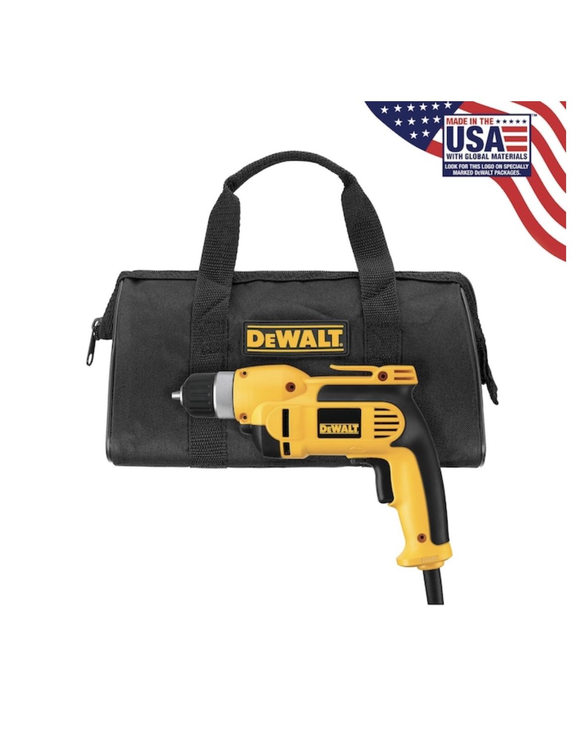 DEWALT 3/8-in Corded Drill (Soft Bag included)