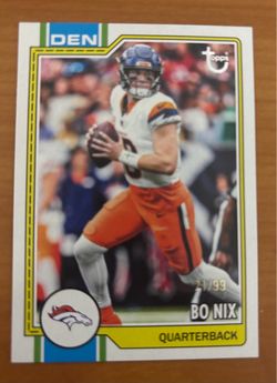 2026 Topps Flagship Bo Nix #58 Vintage Stock Variation /99 Broncos 21/99