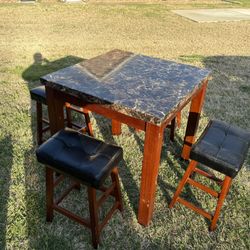 Dining Table Set 5pc Solid wood 