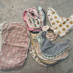 Baby Girls Bibs And Burp Rags