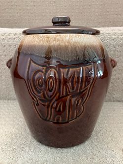 McCoy brown drip cookie jar