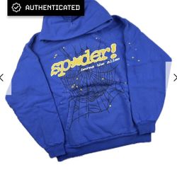 Size Large Spider Hoodie Blue 
