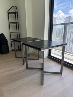 Black End Tables, Pair