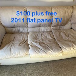 Couch With Free 2011 Flat Panel TV