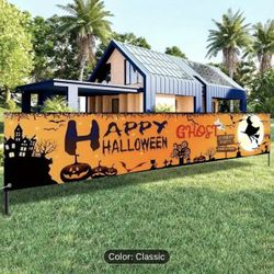 Halloween Party Decorations: Transform Your Courtyard with 1pc Themed Banner Background!