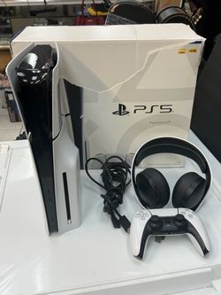 Sony PlayStation 5 Slim ps5 Disc Edition video game system – 1TB & PULSE 3D Headset + Controller