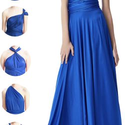 Blue Bridesmaid Dress/ Maternity Dress 
