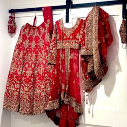 South Eastern Asian Heavy Embroidery Lenhenga Set