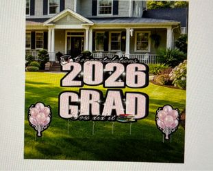 Pink 2026 Graduation Decorations Yard Signs