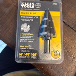 New- Klein Tools Step Drill Bit #15