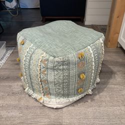Decorative Green Pouf Ottoman