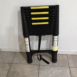 Metallic 12.5 feet ladder - heavy duty telescopic model - L163