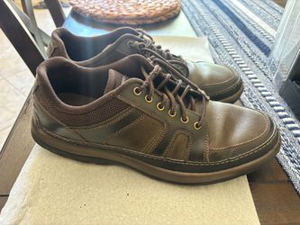 Brown Leather Casual Lace-Up Shoes