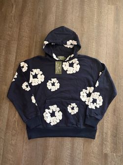 DENIM TEARS Navy Blue Hoodie (M)