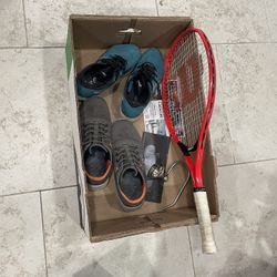 Free Shoes And Tennis Racket