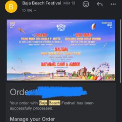 Baja Beach Fest GA Ticket