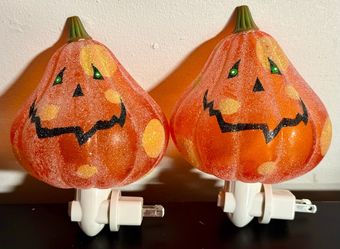 2 Jack-O-Lantern Night Lights