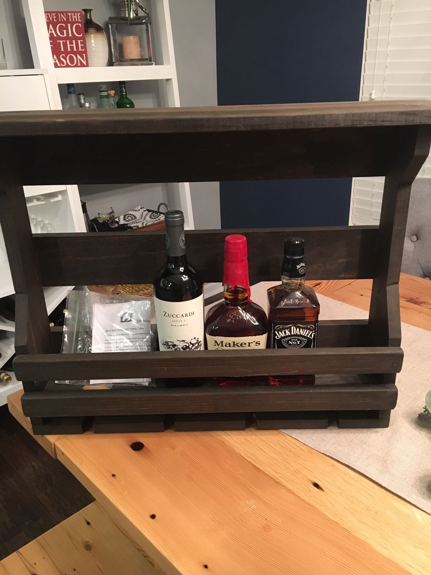 Wooden Wine & Liquor Rack