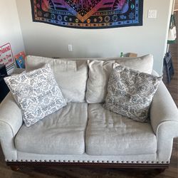 Comfy Couch + Decorative Pillows!