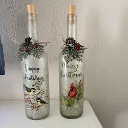 Christmas Bottle Luminary 