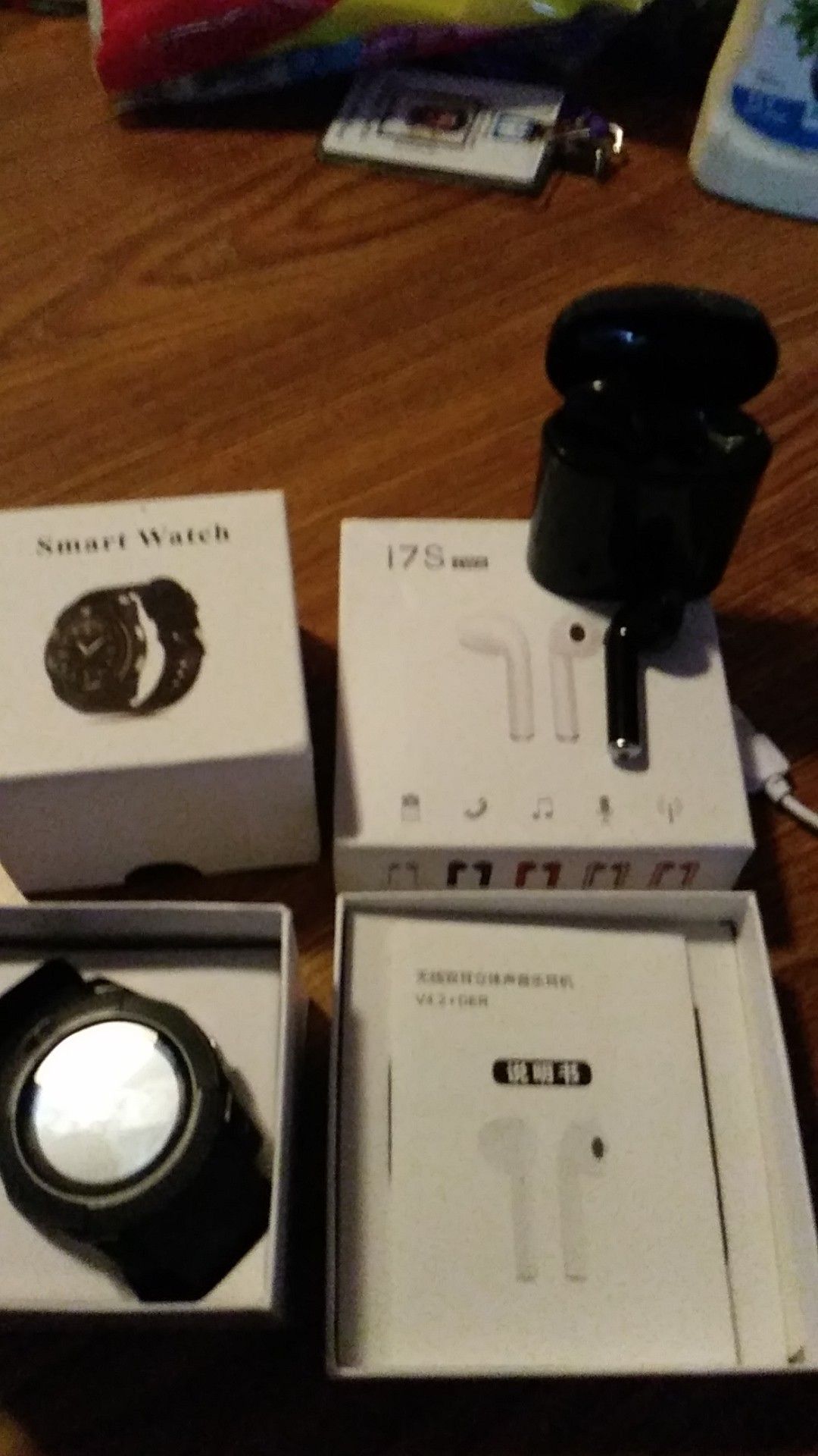 Smart watch and wireless headphones