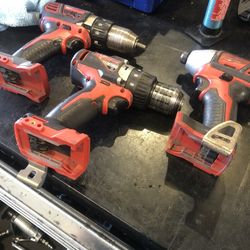 2 Milwaukee Drills And One Impact 