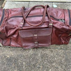 36” Leather Duffle Bag